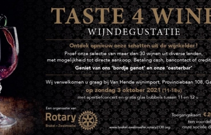 Rotary Wijndegustatie 'Taste 4 Wine'
